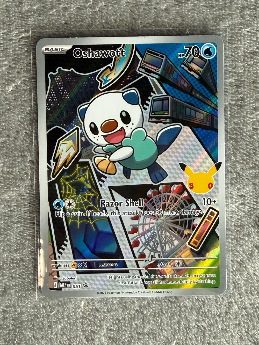Oshawott Mega Evolutions Promo 051 from First Partners Series 2 box